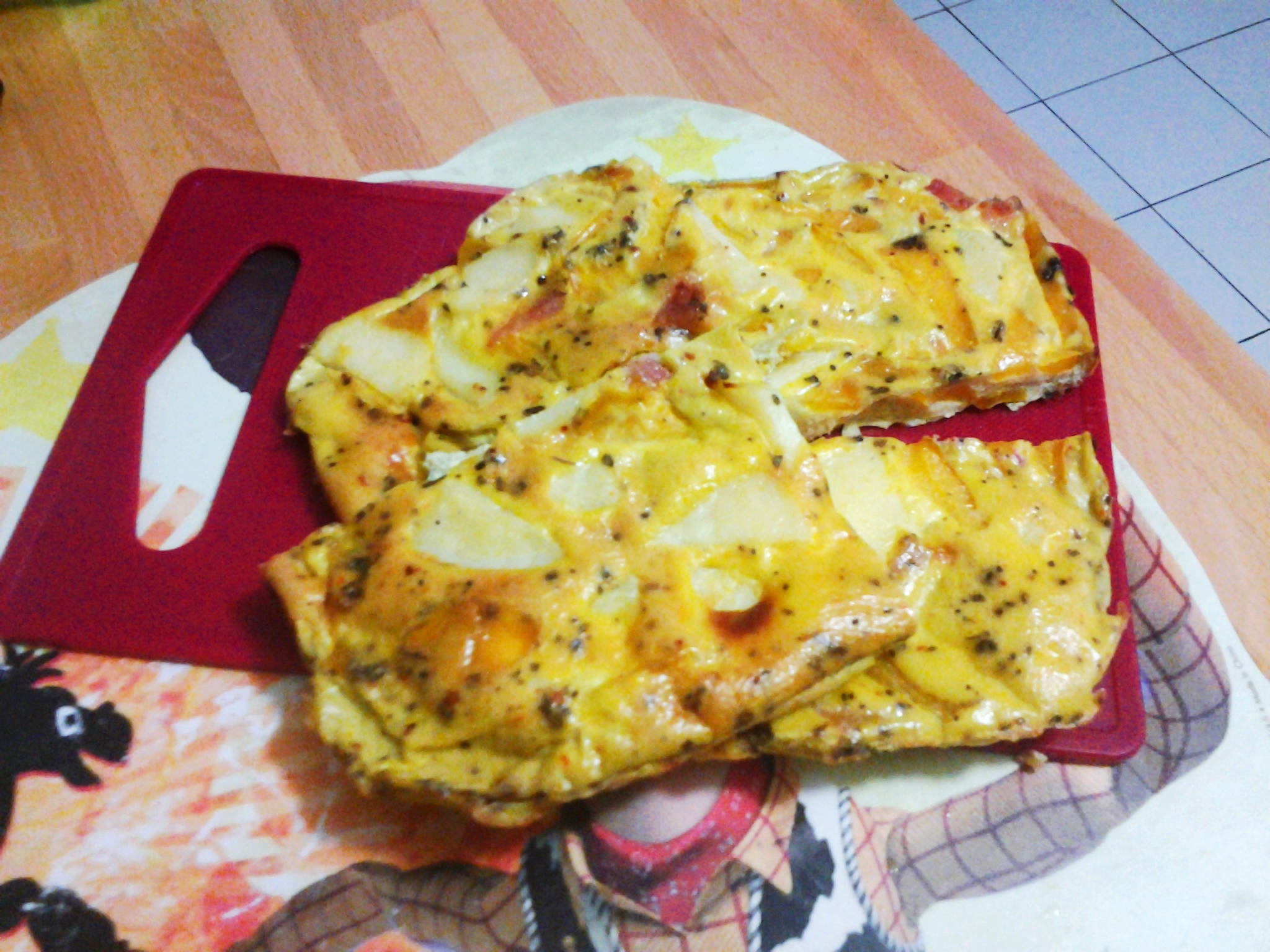 frittata al forno con peperoni gialli