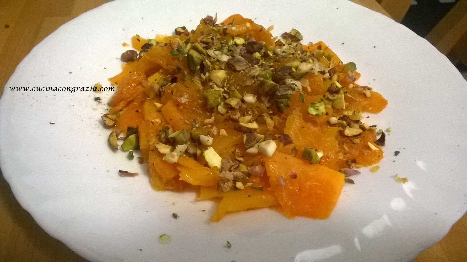 zucca grigliata ai pistacchi