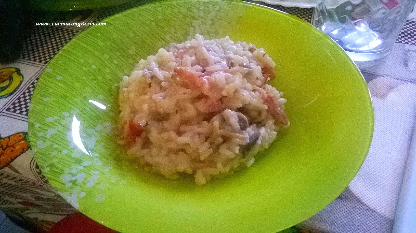 risotto funghi speck e robiola
