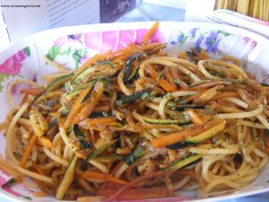 spaghetti di verdure all'orientale