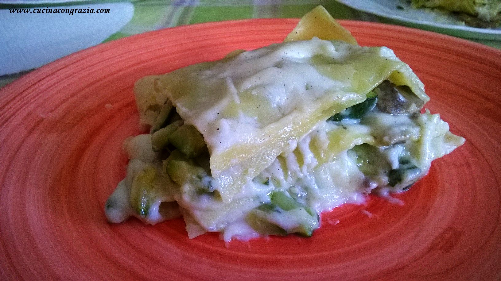 lasagna funghi zucchine e vaniglia