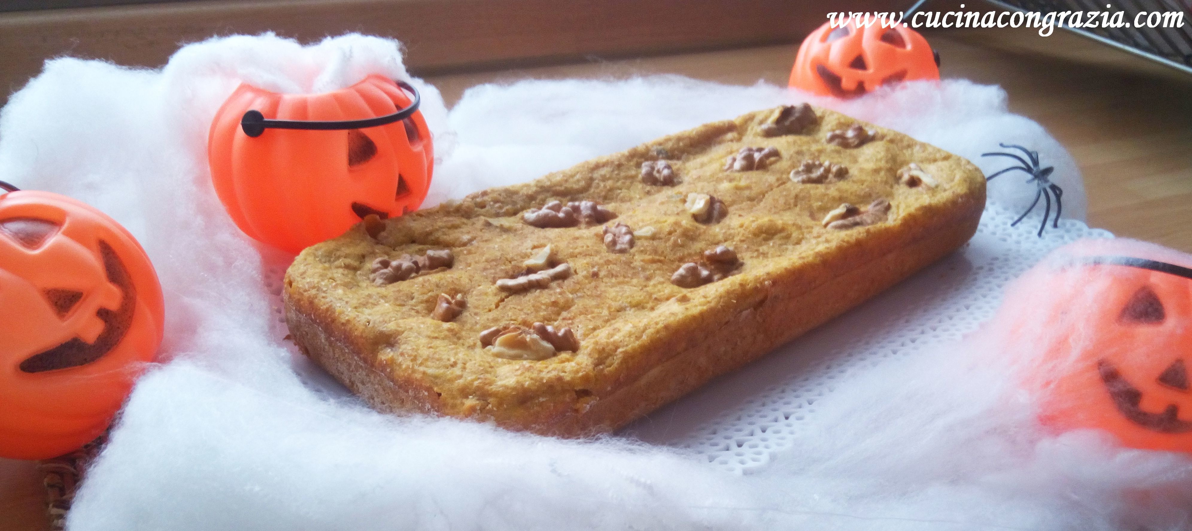 plumcake zucca e gorgonzola senza burro e uova
