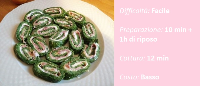 Girelle di frittata agli spinaci